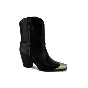 NEW BEAST FASHION women's dakota metal toe boots in black